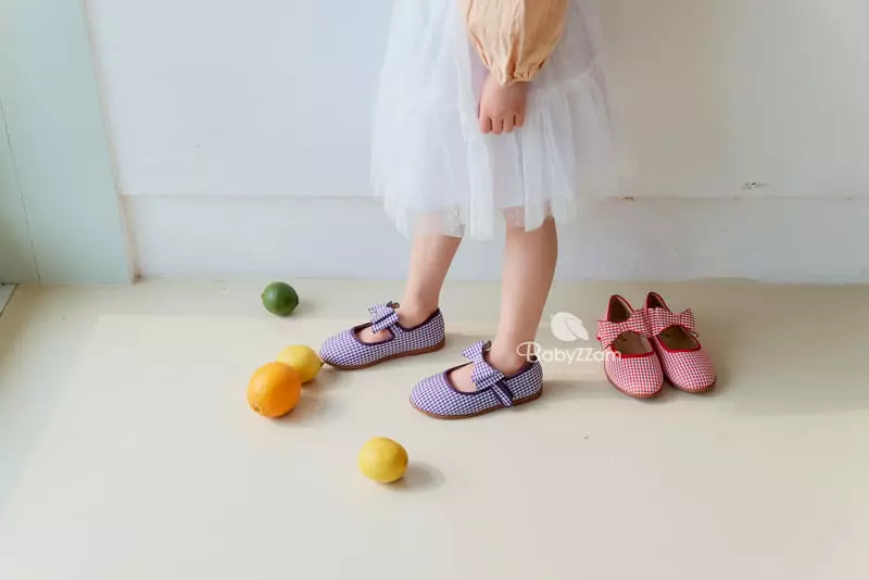 BabyZzam - Korean Children Fashion - #kidsshorts - Ive Check Flats - 9