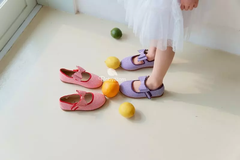BabyZzam - Korean Children Fashion - #kidzfashiontrend - Ive Check Flats - 11