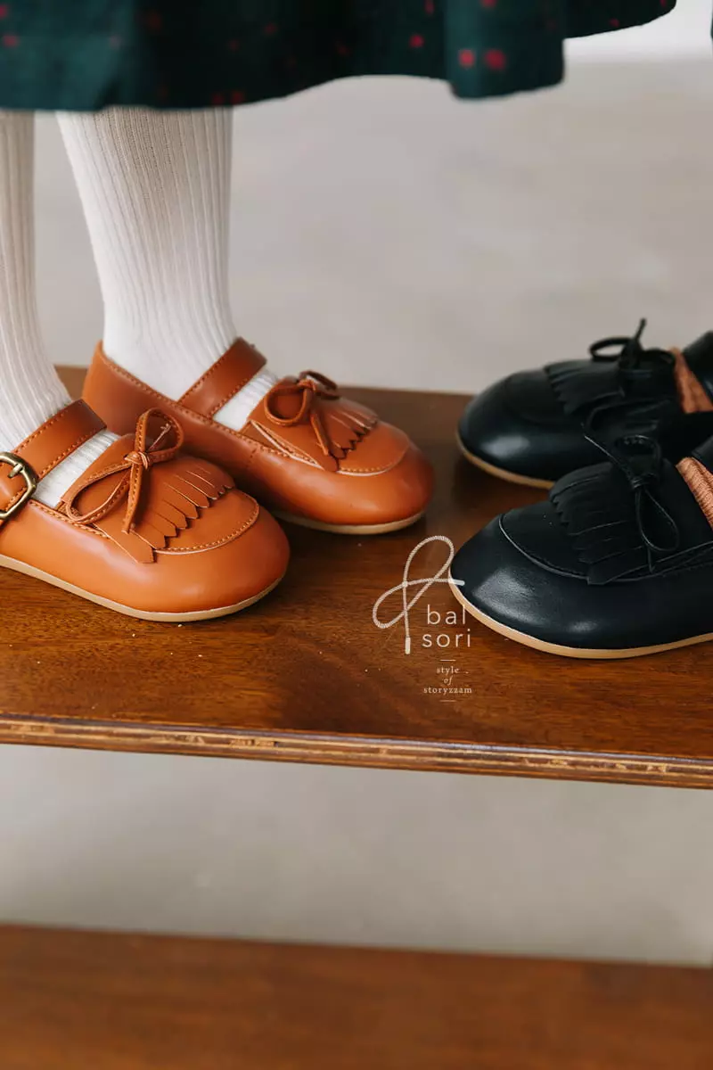 BabyZzam - Korean Children Fashion - #kidzfashiontrend - Mustache Ribbon Loafer - 10