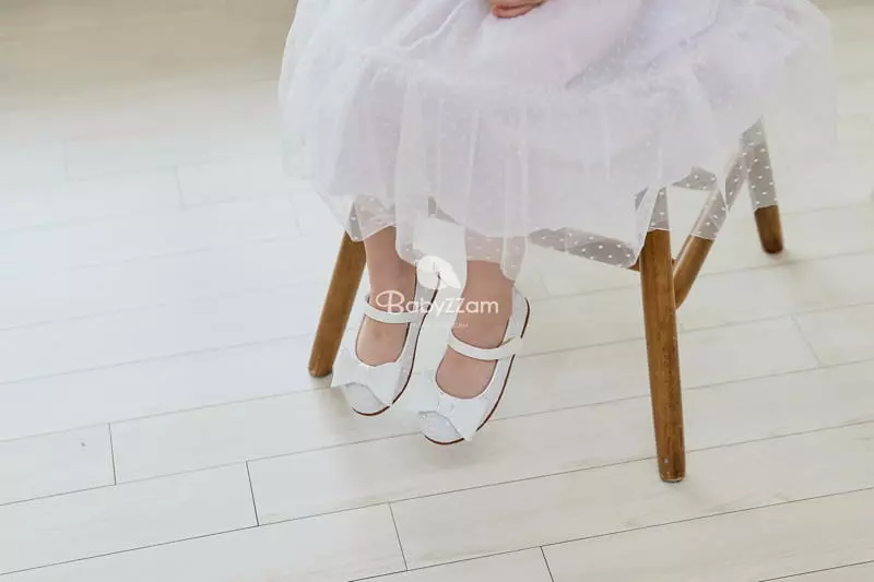 BabyZzam - Korean Children Fashion - #minifashionista - Enamel Ribbon Flats - 4