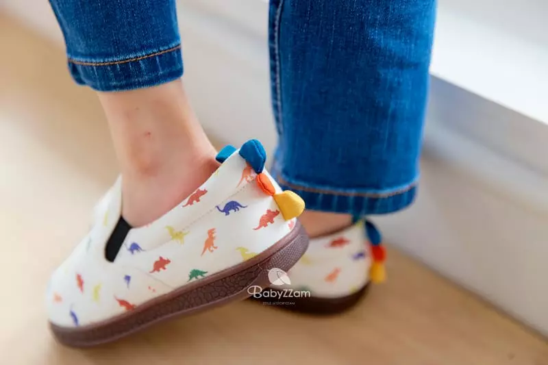 BabyZzam - Korean Children Fashion - #toddlerclothing - LED Dino Slip-on - 4