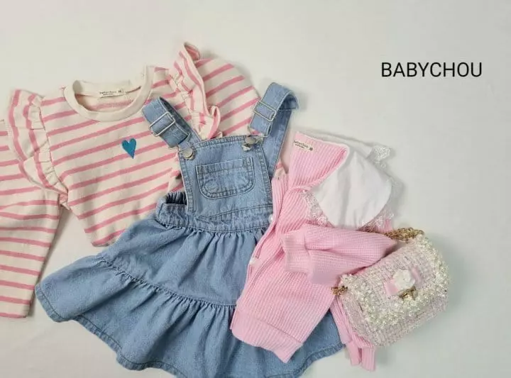 Babychou - Korean Children Fashion - #childofig - Denim Cancan One-piece - 11