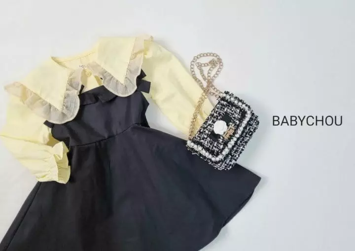 Babychou - Korean Children Fashion - #discoveringself - Ribbon One-piece - 2