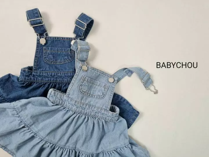 Babychou - Korean Children Fashion - #discoveringself - Denim Cancan One-piece