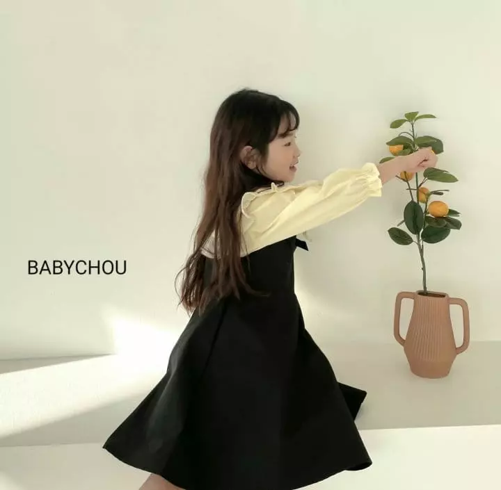 Babychou - Korean Children Fashion - #fashionkids - Ribbon One-piece - 4