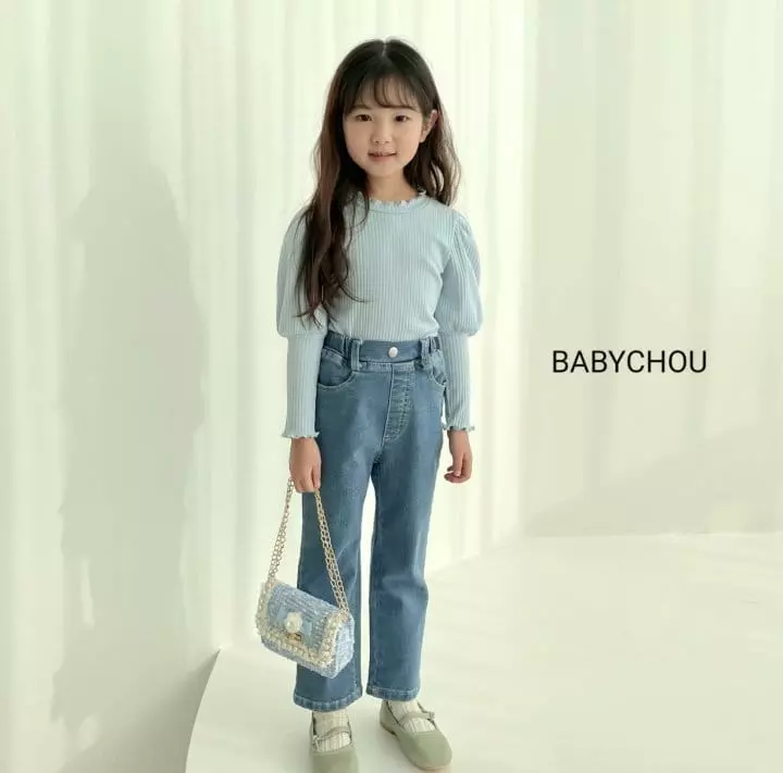 Babychou - Korean Children Fashion - #kidsshorts - Jenny Tee - 4
