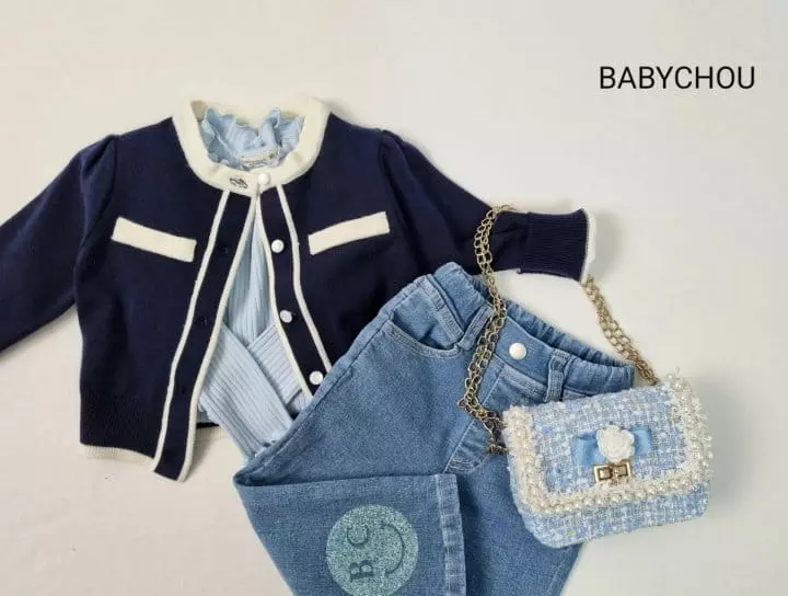 Babychou - Korean Children Fashion - #minifashionista - Smile Jeans - 12
