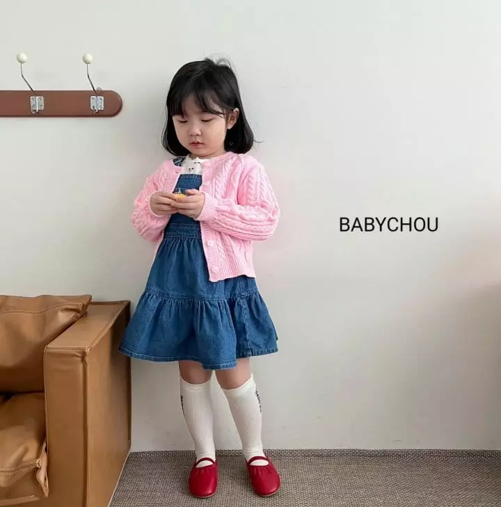 Babychou - Korean Children Fashion - #minifashionista - Denim Cancan One-piece - 9