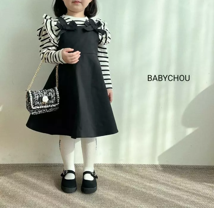 Babychou - Korean Children Fashion - #prettylittlegirls - Ribbon One-piece - 11
