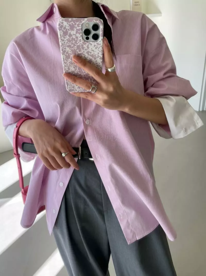 Baguette - Korean Women Fashion - #momslook - Stripe Shirt - 3