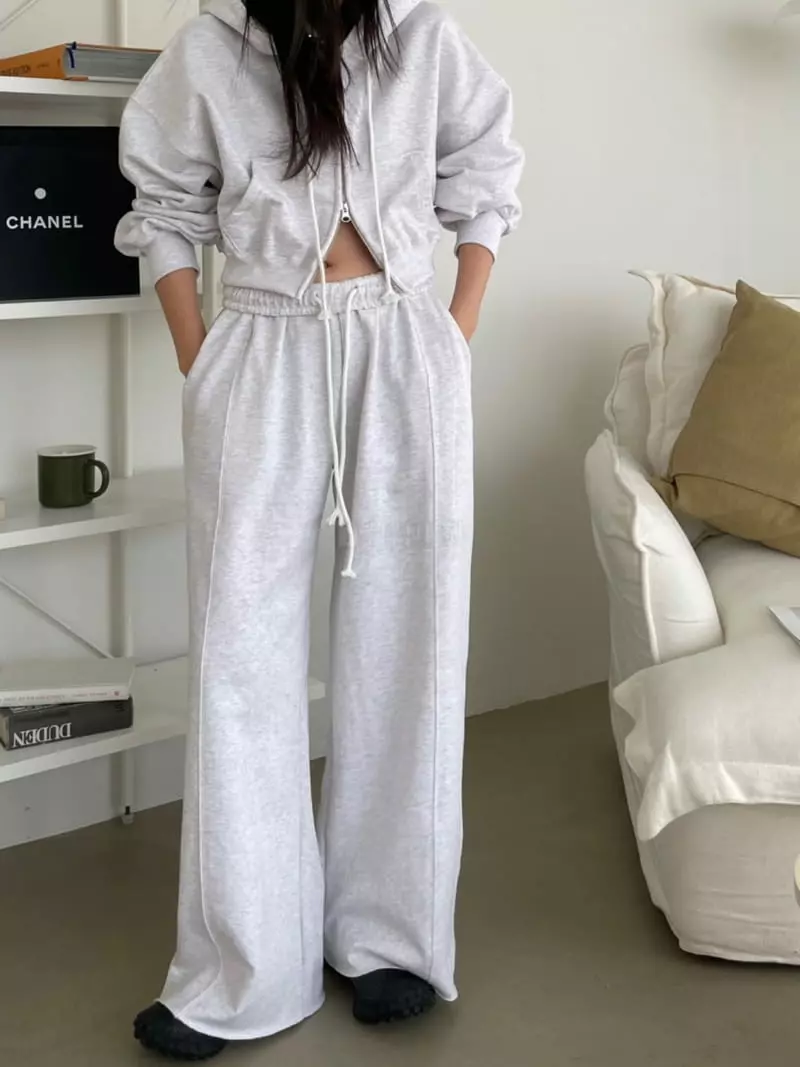 Baguette - Korean Women Fashion - #romanticstyle - Suga Top Bottom Set - 3