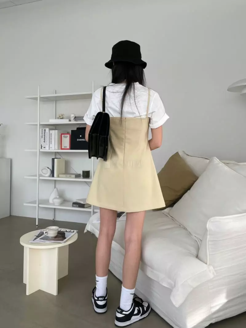 Baguette - Korean Women Fashion - #vintagekidsstyle - Pocket Mini One-piece - 3