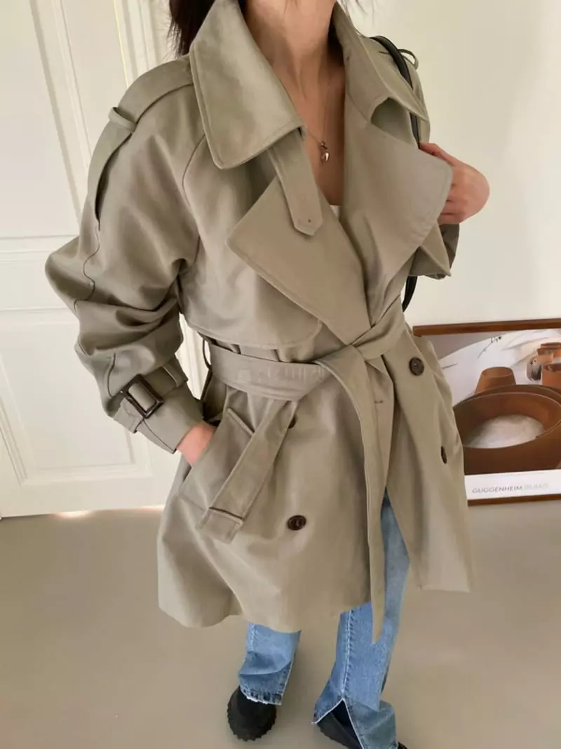 Baguette - Korean Women Fashion - #womensfashion - Half  Trench Coat - 2