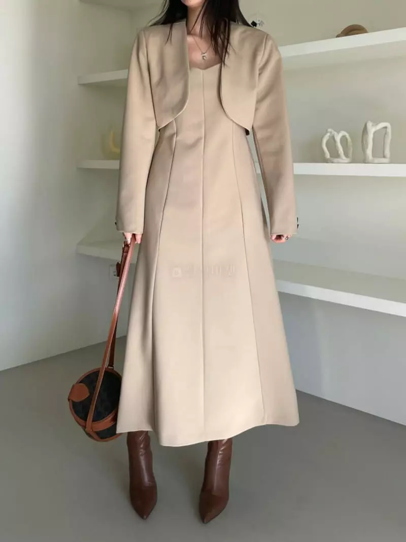 Baguette - Korean Women Fashion - #womensfashion - Sand One-piece