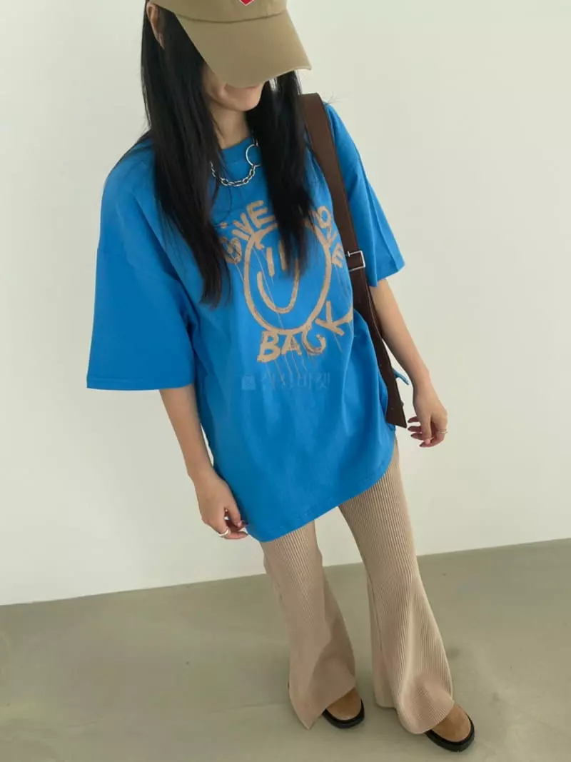 Baguette - Korean Women Fashion - #momslook - Smile Tee - 4