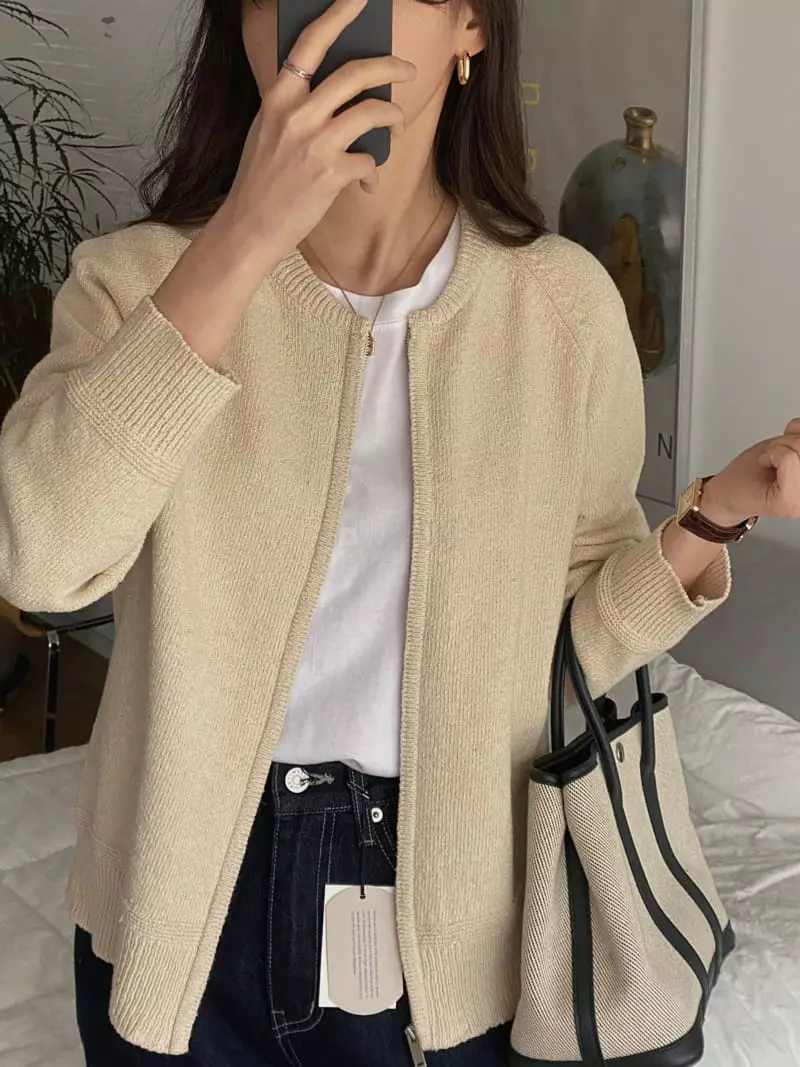 Baking Powder - Korean Women Fashion - #momslook - Coco Zip-up Cardigan - 2