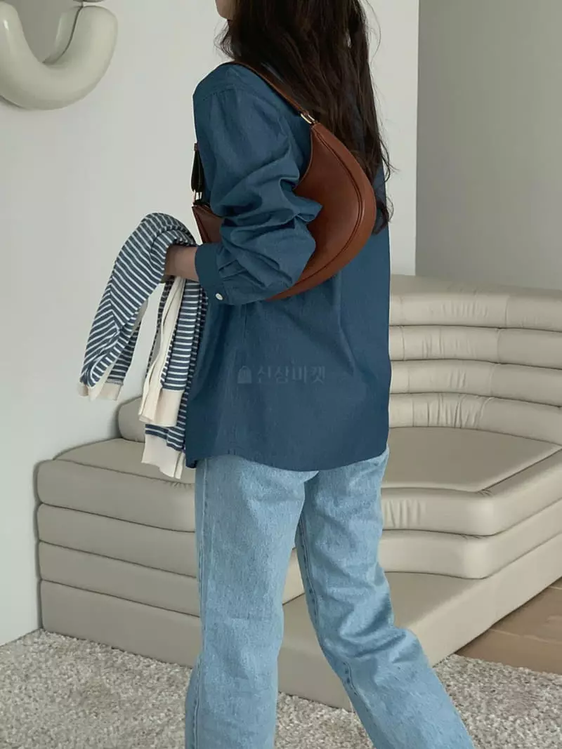 Baking Powder - Korean Women Fashion - #momslook - Jennie Denim Shirt - 2