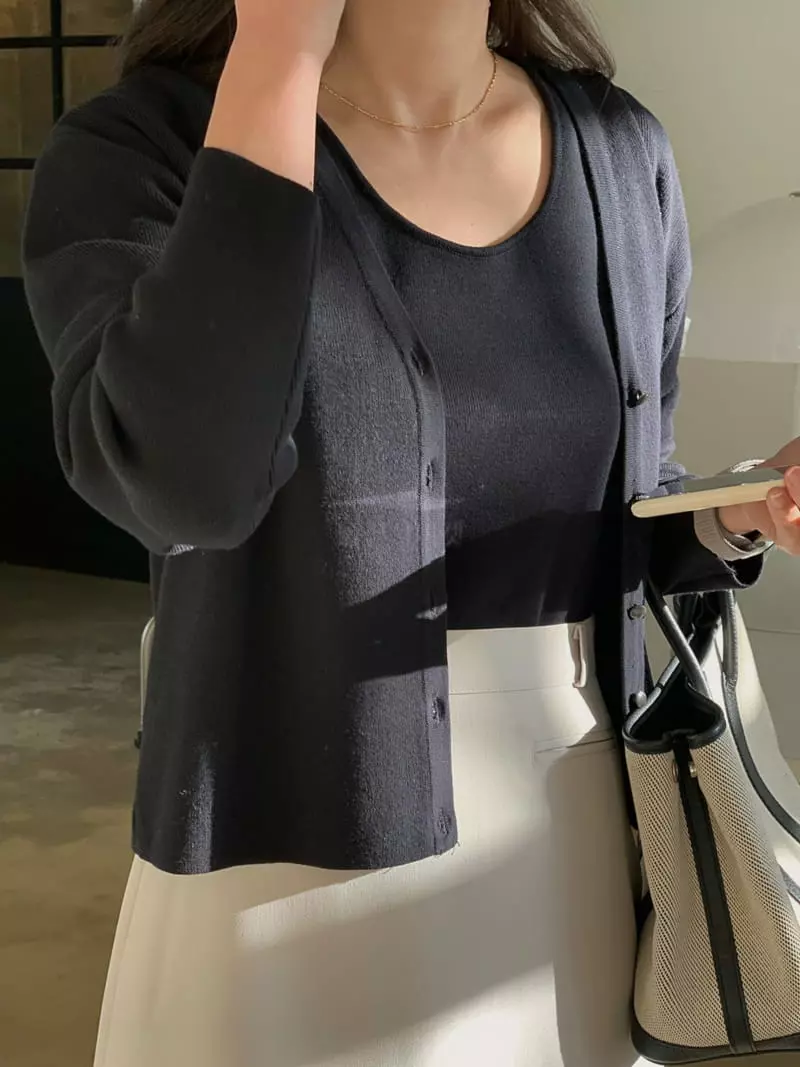 Baking Powder - Korean Women Fashion - #momslook - Cotton Cardigan - 3