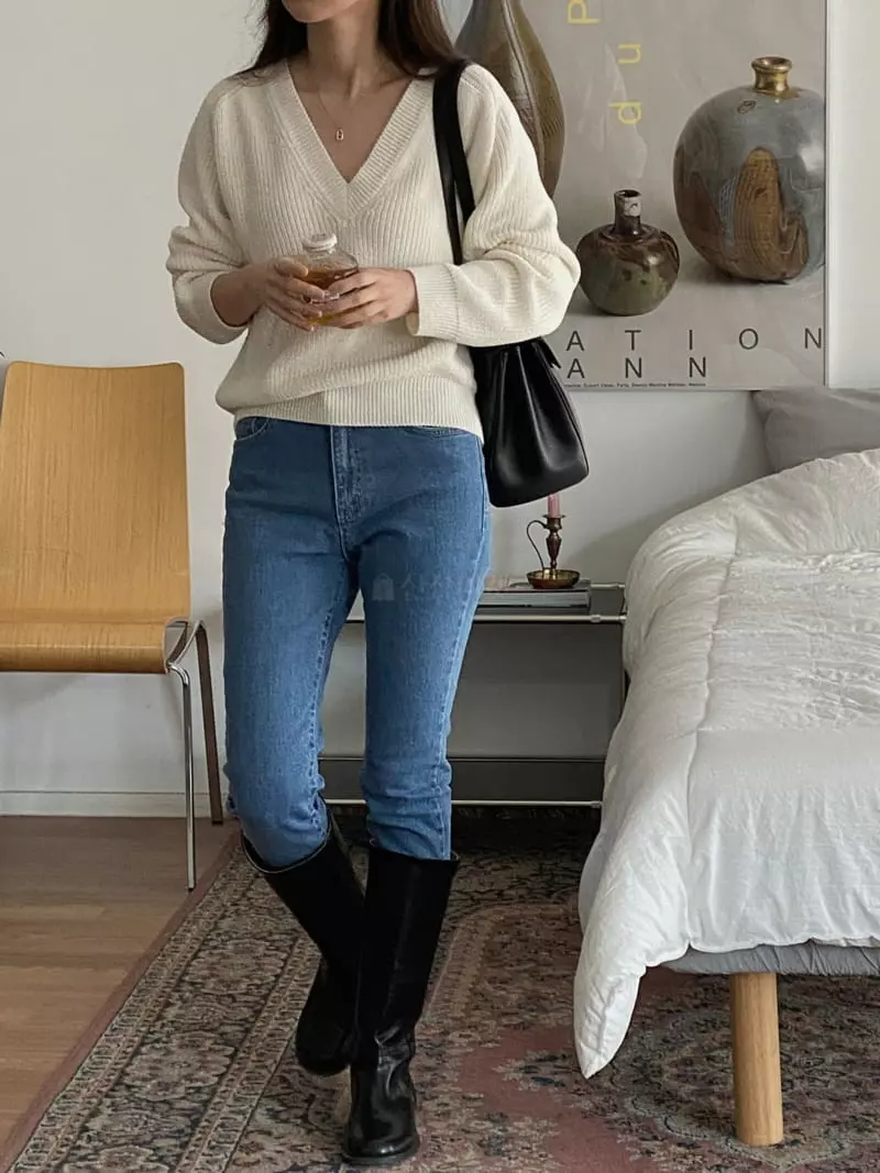 Baking Powder - Korean Women Fashion - #womensfashion - Blue Skinny Pants - 2
