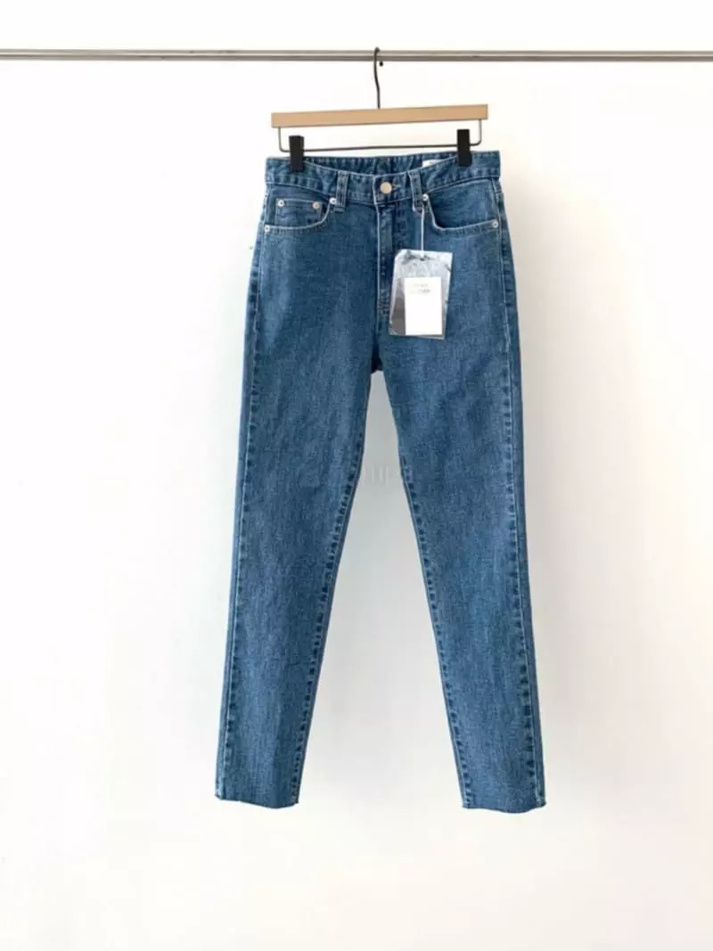 Baking Powder - Korean Women Fashion - #momslook - Blue Skinny Pants - 4