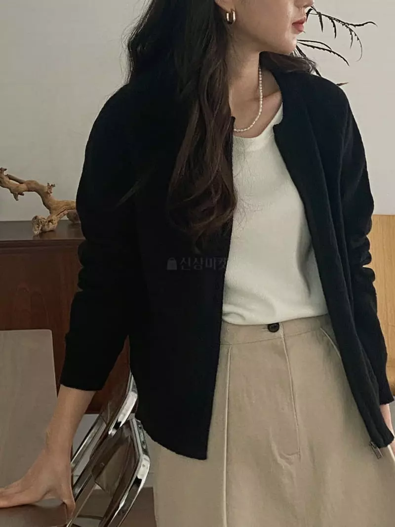 Baking Powder - Korean Women Fashion - #womensfashion - Coco Zip-up Cardigan - 3