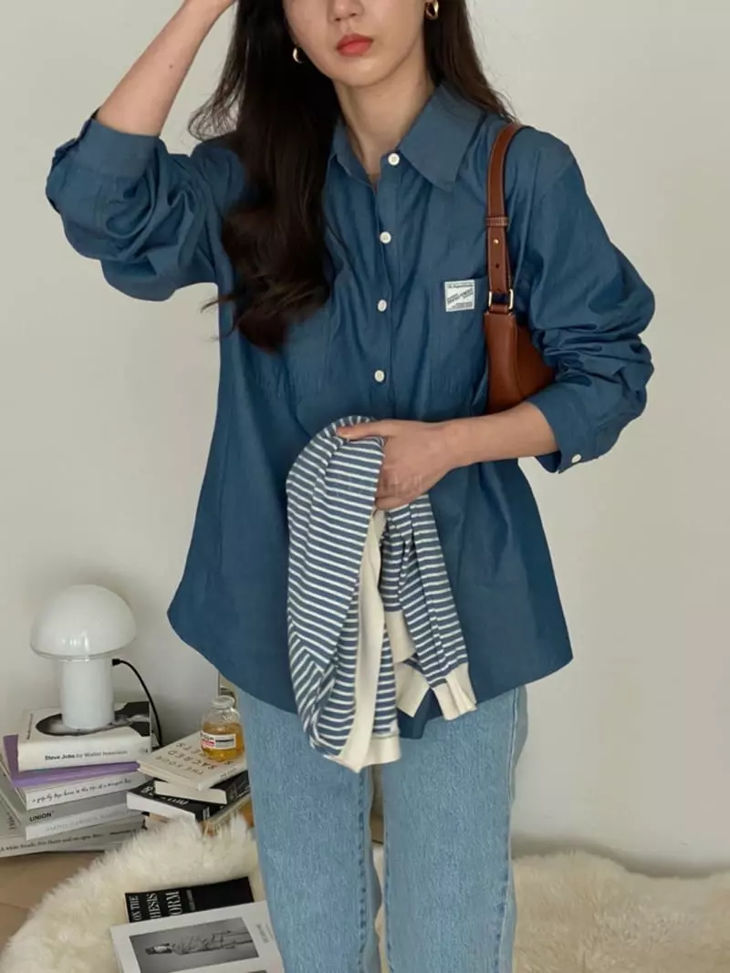 Baking Powder - Korean Women Fashion - #womensfashion - Jennie Denim Shirt