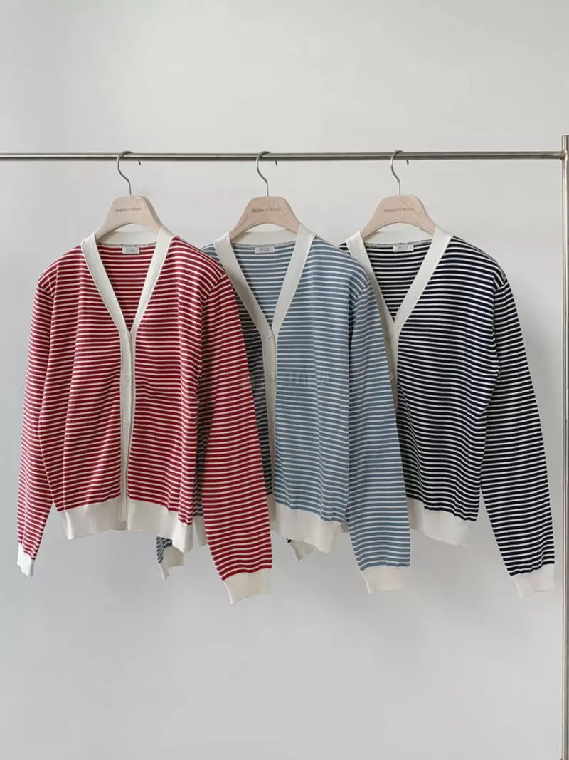 Baking Powder - Korean Women Fashion - #momslook - Malim Stripe Cardigan - 4