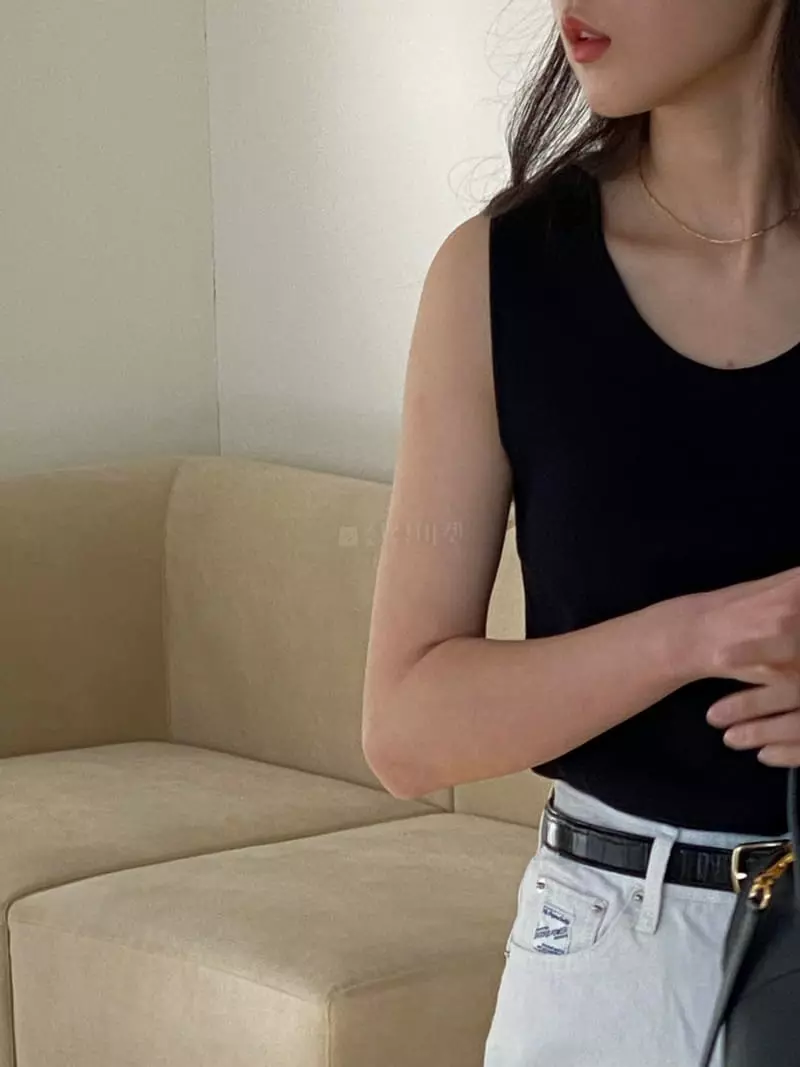 Baking Powder - Korean Women Fashion - #womensfashion - Cotton Sleeveless Tee