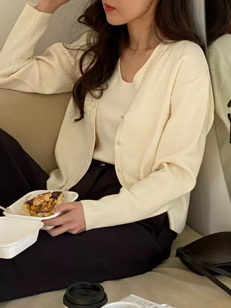 Baking Powder - Korean Women Fashion - #womensfashion - Cotton Cardigan - 2