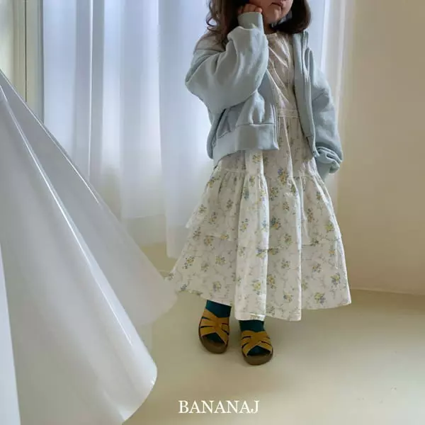 Banana J - Korean Children Fashion - #Kfashion4kids - Flower Waffle Hoody Zip-up - 2