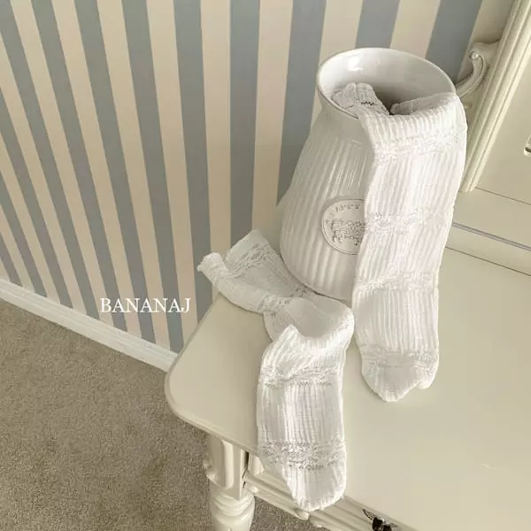 Banana J - Korean Children Fashion - #childofig - Lace Socks 