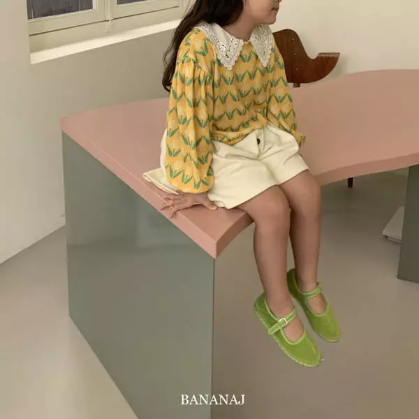 Banana J - Korean Children Fashion - #childofig - Tulip Knit Blouse - 5
