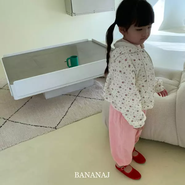 Banana J - Korean Children Fashion - #childrensboutique - Flower Waffle Hoody Zip-up - 11