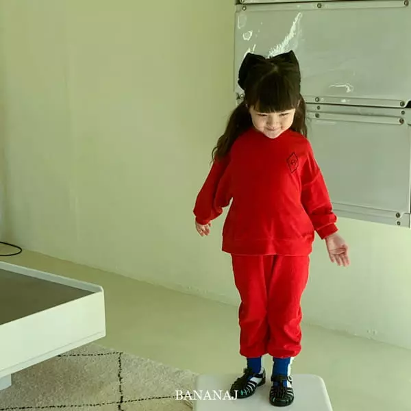 Banana J - Korean Children Fashion - #designkidswear - Dang Dang Top Bottom Set - 2