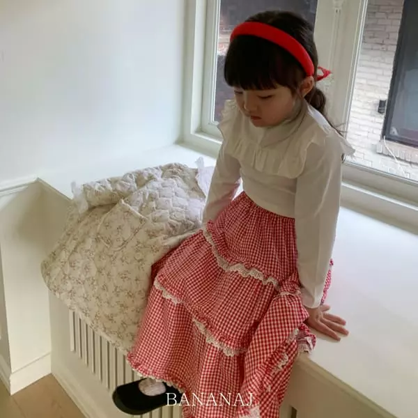Banana J - Korean Children Fashion - #kidsshorts - Wonder Frill Tee - 4