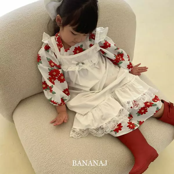 Banana J - Korean Children Fashion - #kidsstore - Big Flower One-piece - 4
