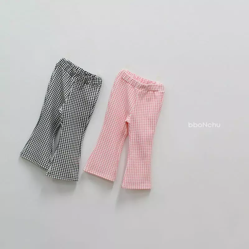 Bbonchu - Korean Children Fashion - #Kfashion4kids - Check Wide Pants - 2