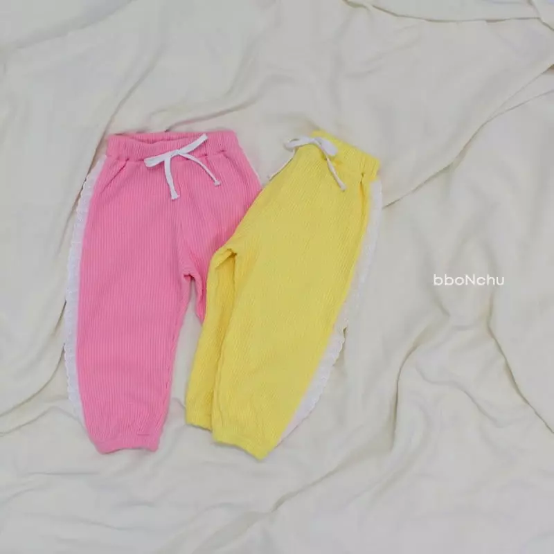 Bbonchu - Korean Children Fashion - #childofig - Lace Jogger Pants - 6
