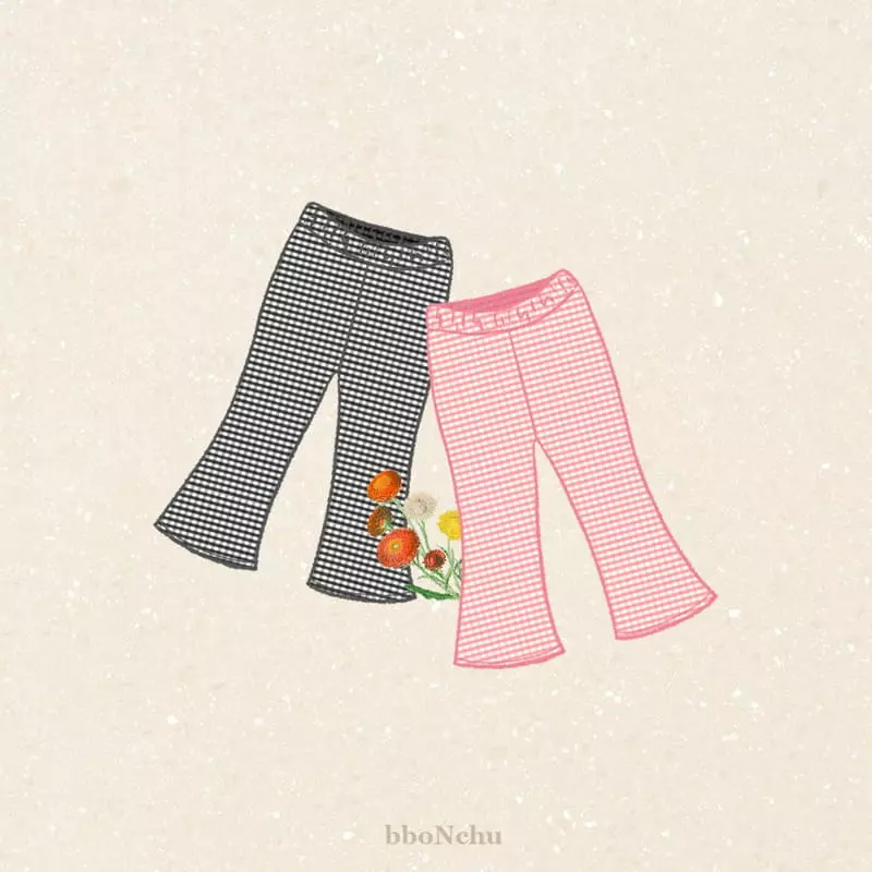 Bbonchu - Korean Children Fashion - #childofig - Check Wide Pants - 8
