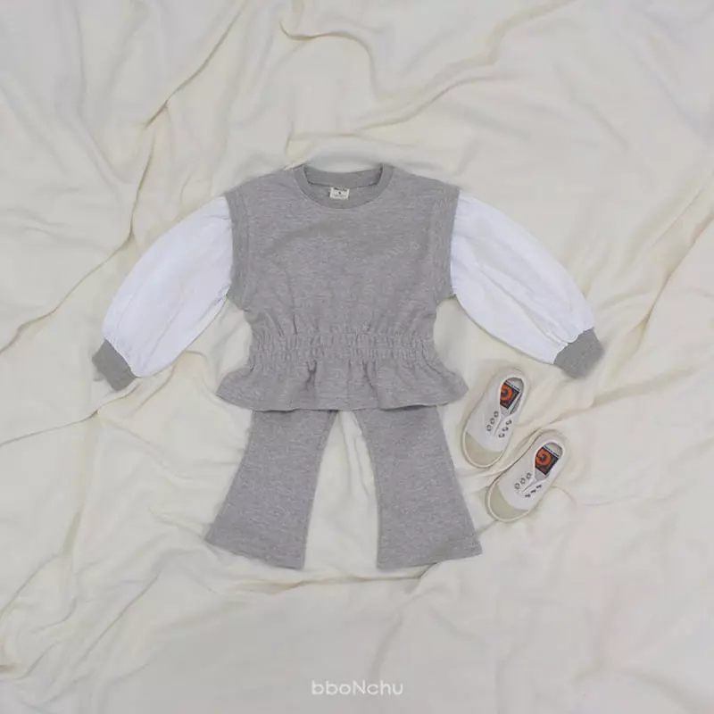Bbonchu - Korean Children Fashion - #childrensboutique - Lemona Top Bottom Set - 6