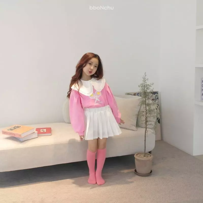 Bbonchu - Korean Children Fashion - #designkidswear - Big Collar Inner Tee - 2