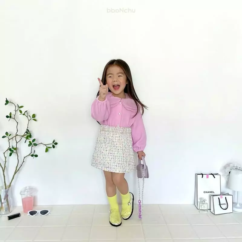 Bbonchu - Korean Children Fashion - #discoveringself - Pearl Waffle Cardigan - 5