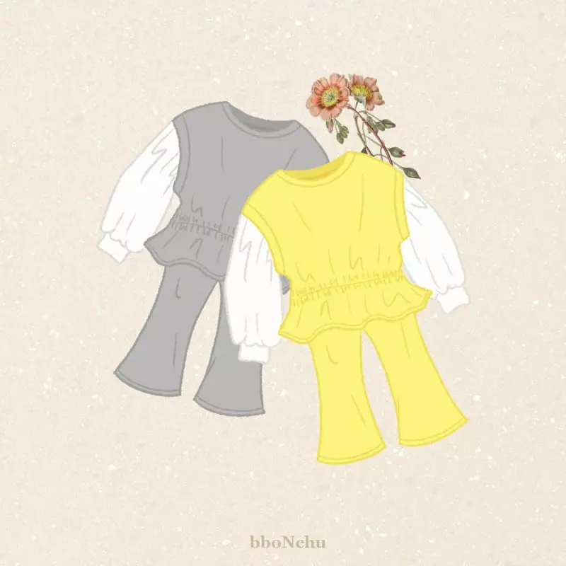 Bbonchu - Korean Children Fashion - #discoveringself - Lemona Top Bottom Set - 8