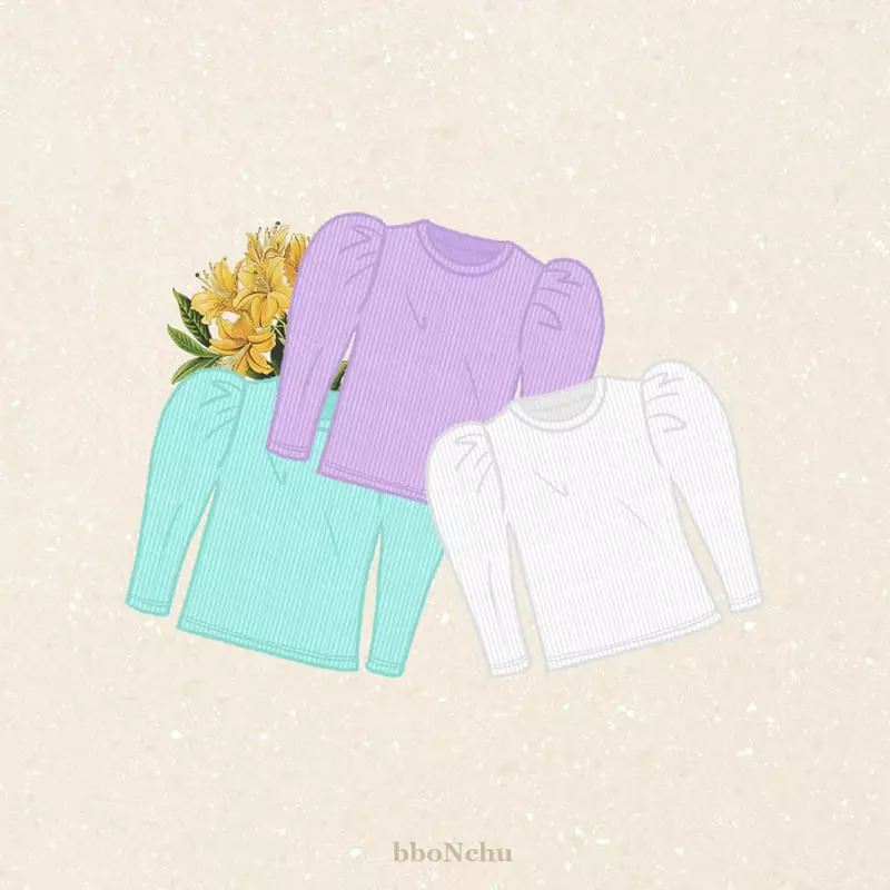 Bbonchu - Korean Children Fashion - #kidsshorts - Bbog Bbong Rib Tee - 9