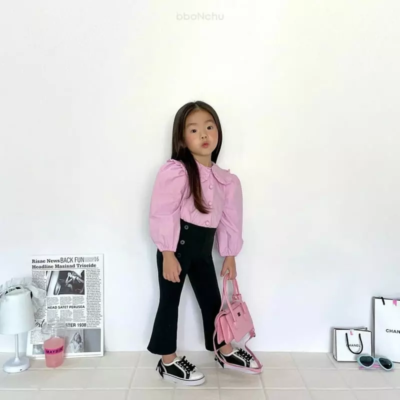 Bbonchu - Korean Children Fashion - #kidsstore - Ella Button Pants - 2