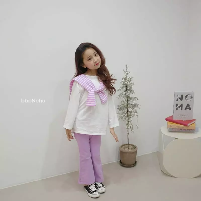 Bbonchu - Korean Children Fashion - #kidzfashiontrend - Cuty Bootscut Pants - 10
