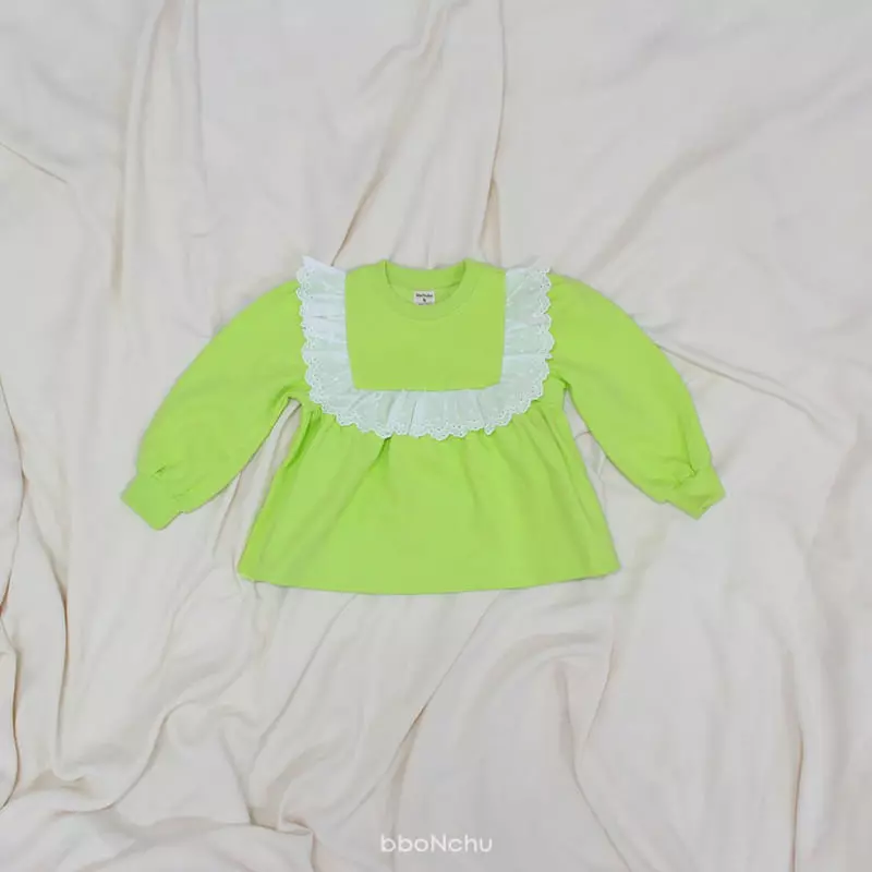 Bbonchu - Korean Children Fashion - #kidsstore - Petti Lace Tee - 4