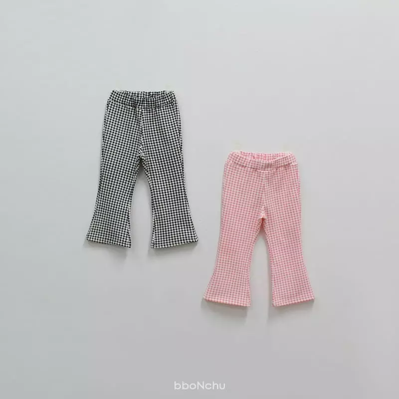 Bbonchu - Korean Children Fashion - #kidzfashiontrend - Check Wide Pants