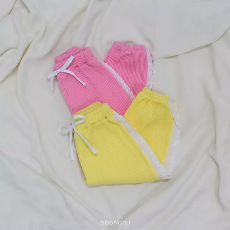 Bbonchu - Korean Children Fashion - #littlefashionista - Lace Jogger Pants