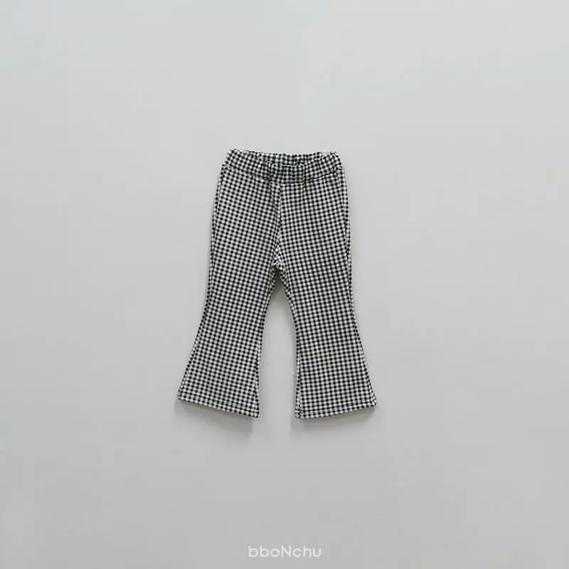 Bbonchu - Korean Children Fashion - #littlefashionista - Check Wide Pants - 3
